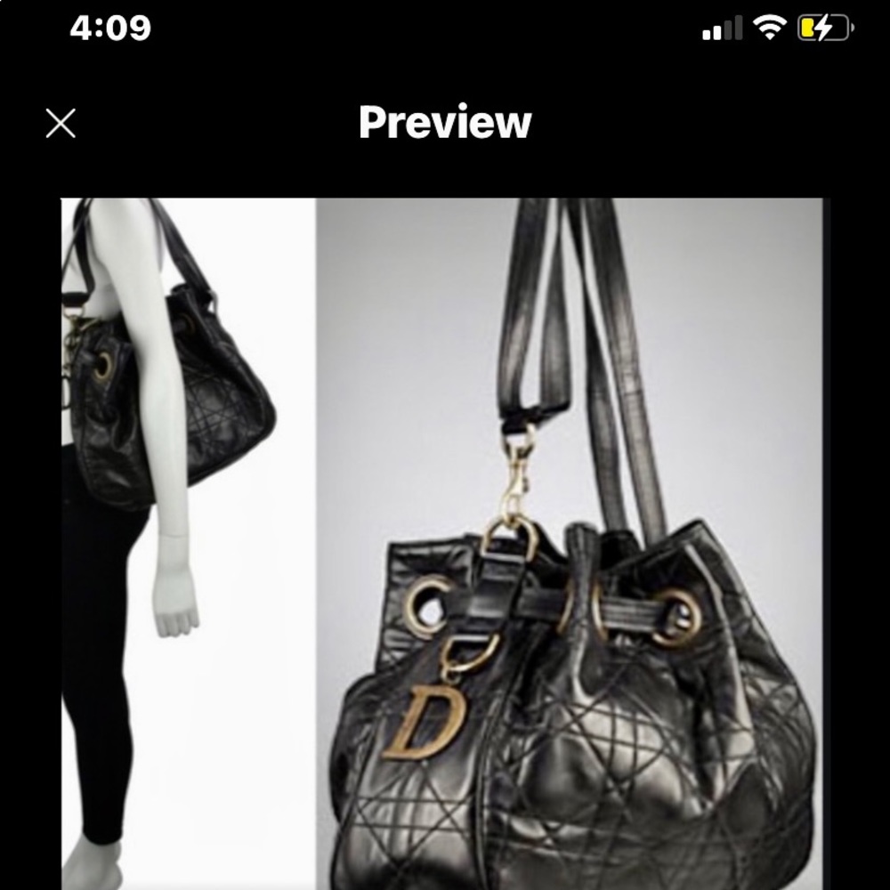 DIOR CANNAGE LAMBSKIN Shoulder HANDBAG.
